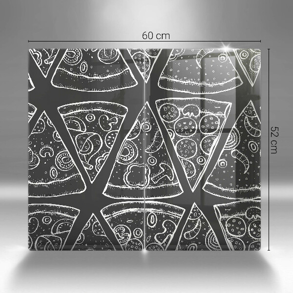 Főzőlap védő üveglap Pizza illusztráció