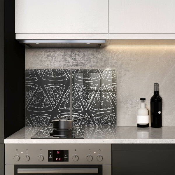 Főzőlap védő üveglap Pizza illusztráció