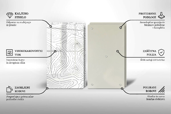 Főzőlap védő üveglap Absztrakt formák