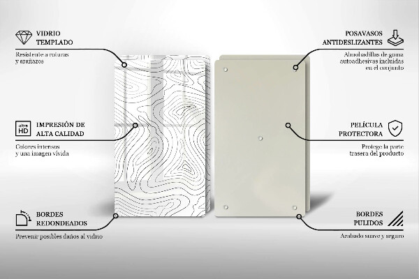 Főzőlap védő üveglap Absztrakt formák