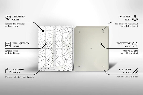 Főzőlap védő üveglap Absztrakt formák