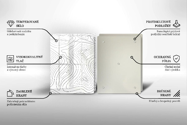 Főzőlap védő üveglap Absztrakt formák