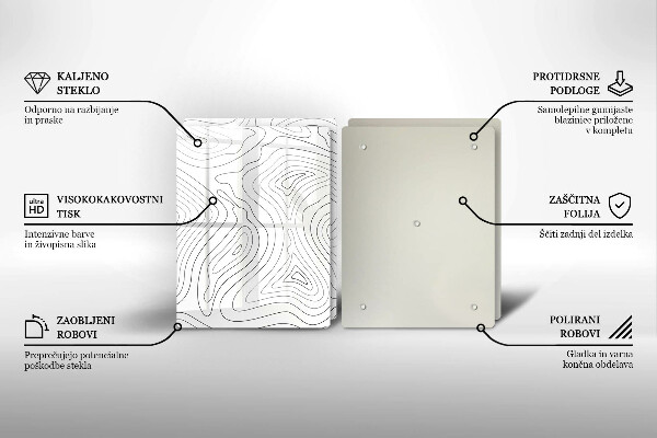 Főzőlap védő üveglap Absztrakt formák