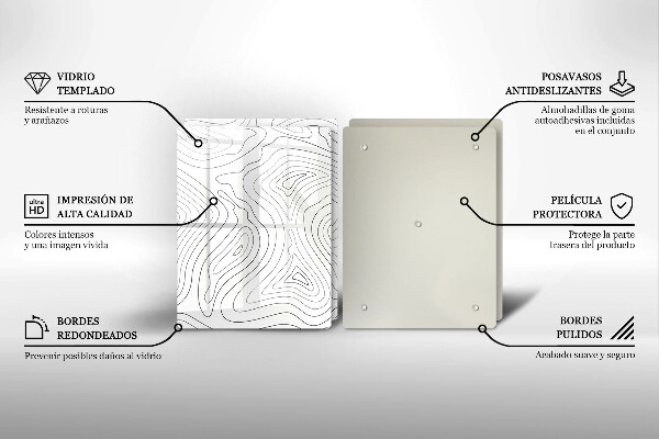 Főzőlap védő üveglap Absztrakt formák