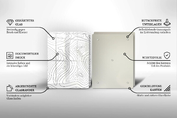 Főzőlap védő üveglap Absztrakt formák