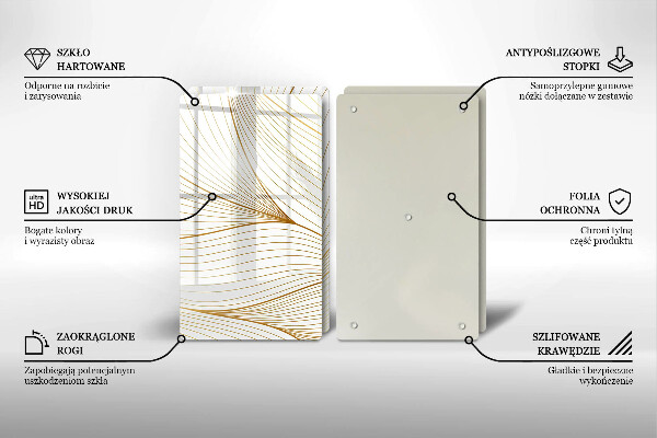 Főzőlap védő üveglap Modern vonalak minta