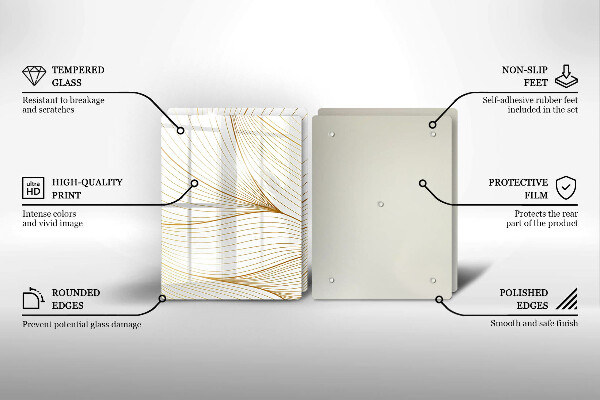 Főzőlap védő üveglap Modern vonalak minta