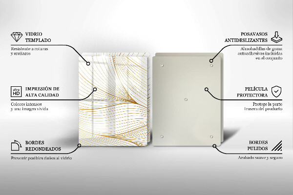 Főzőlap védő üveglap Modern vonalak minta