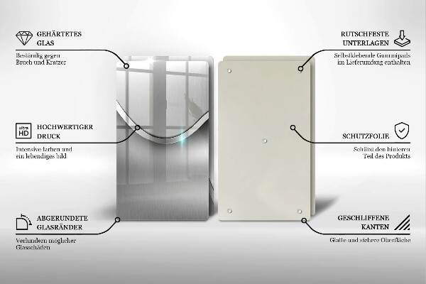 Főzőlap védő üveglap Fém absztrakció