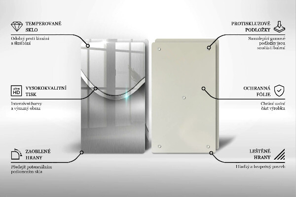 Főzőlap védő üveglap Fém absztrakció