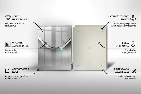 Főzőlap védő üveglap Fém absztrakció