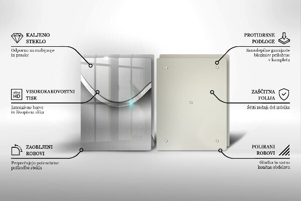 Főzőlap védő üveglap Fém absztrakció