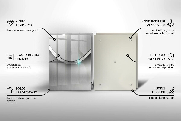 Főzőlap védő üveglap Fém absztrakció