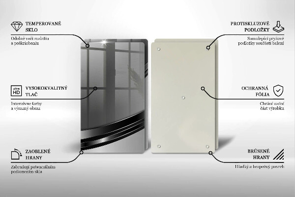 Főzőlap védő üveglap Fém absztrakció