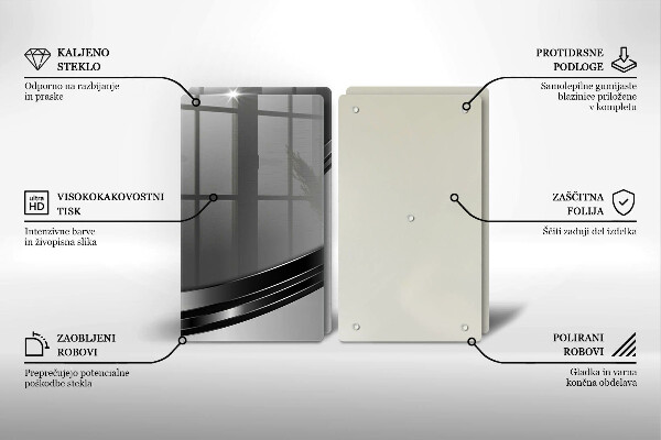 Főzőlap védő üveglap Fém absztrakció