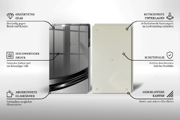 Főzőlap védő üveglap Fém absztrakció