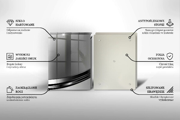 Főzőlap védő üveglap Fém absztrakció