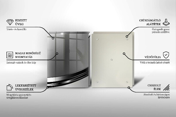 Főzőlap védő üveglap Fém absztrakció