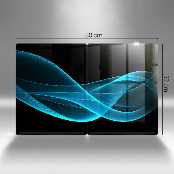 Főzőlap védő üveglap Kék absztrakció