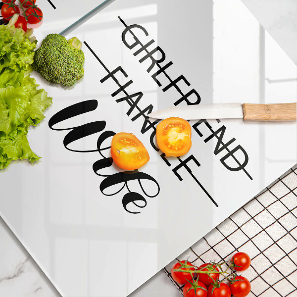 Főzőlap védő üveglap Felirat mondat minta