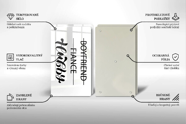 Főzőlap védő üveglap Felirat mondat minta