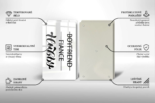 Főzőlap védő üveglap Felirat mondat minta