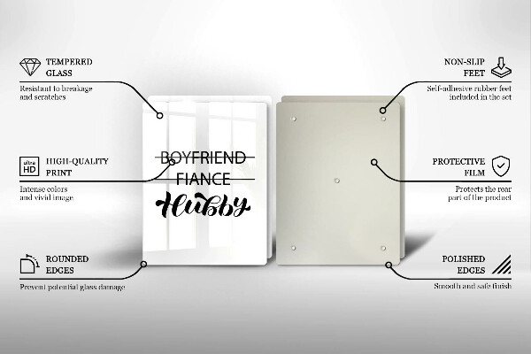 Főzőlap védő üveglap Felirat mondat minta