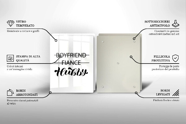 Főzőlap védő üveglap Felirat mondat minta