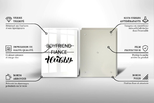 Főzőlap védő üveglap Felirat mondat minta