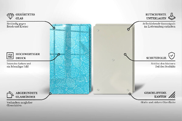 Főzőlap védő üveglap Húsvéti téma