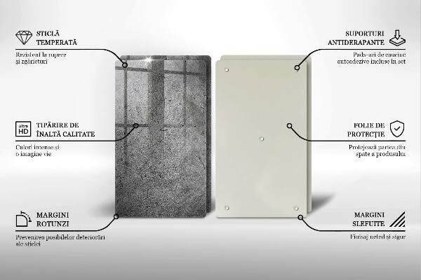 Főzőlap védő üveglap Beton kő textúra