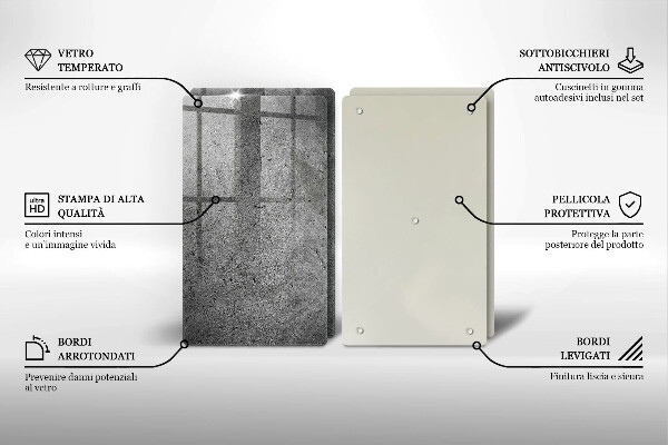 Főzőlap védő üveglap Beton kő textúra