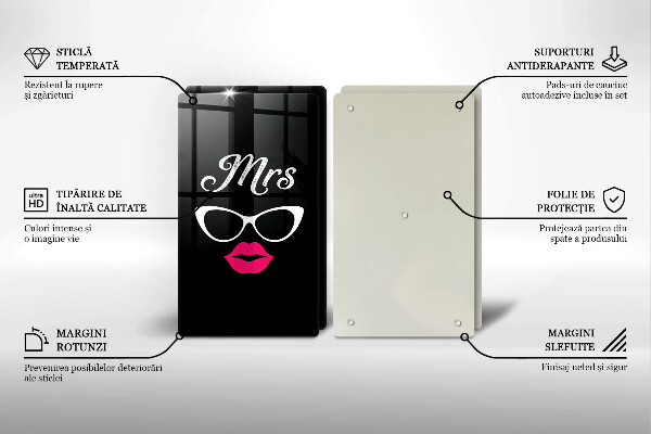 Főzőlap védő üveglap Mrs Mr