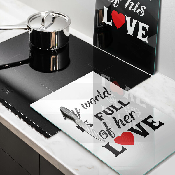 Főzőlap védő üveglap Felirat mondat