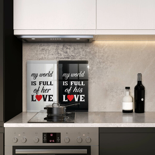 Főzőlap védő üveglap Felirat mondat