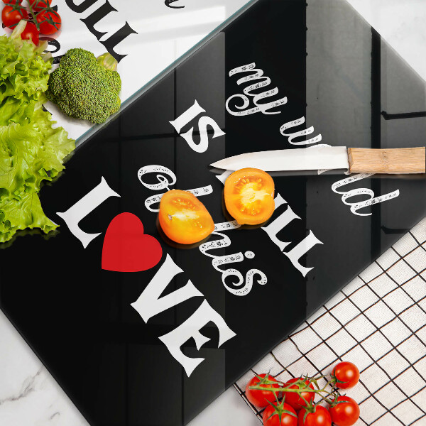 Főzőlap védő üveglap Felirat mondat