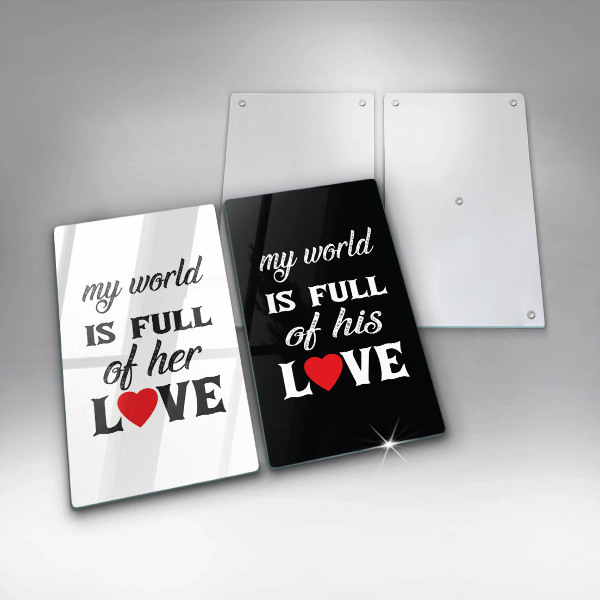 Főzőlap védő üveglap Felirat mondat