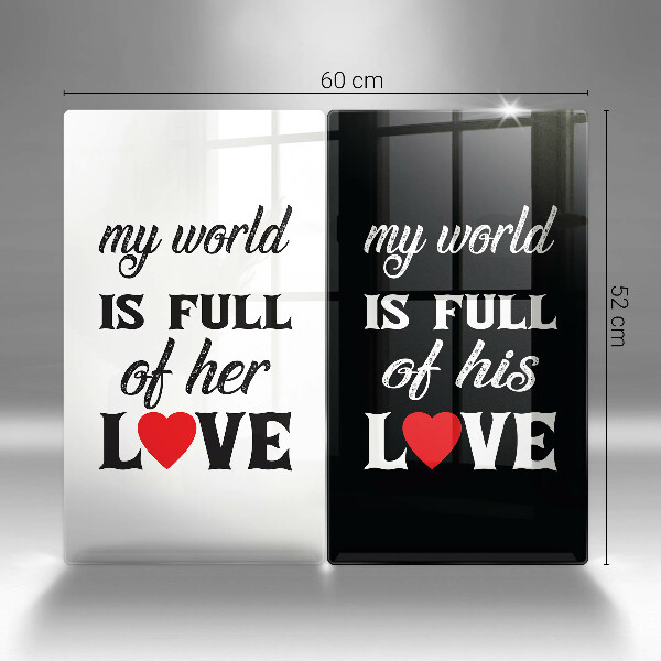 Főzőlap védő üveglap Felirat mondat