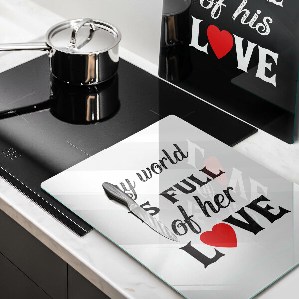 Főzőlap védő üveglap Felirat mondat