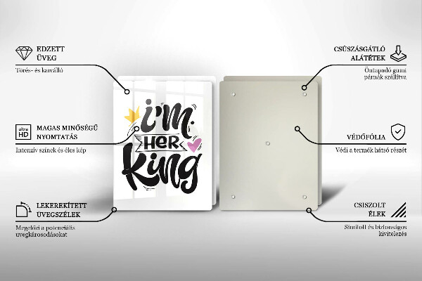 Főzőlap védő üveglap Felirat mondat