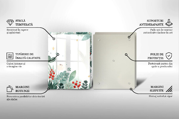 Főzőlap védő üveglap Akvarell levelek