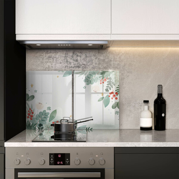 Főzőlap védő üveglap Akvarell levelek