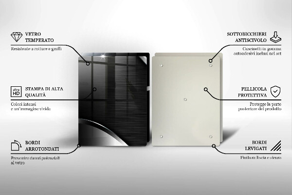 Főzőlap védő üveglap Fém absztrakció