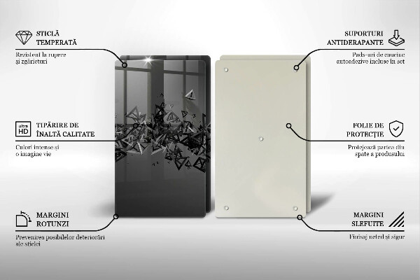 Főzőlap védő üveglap Absztrakt 3D-s formák