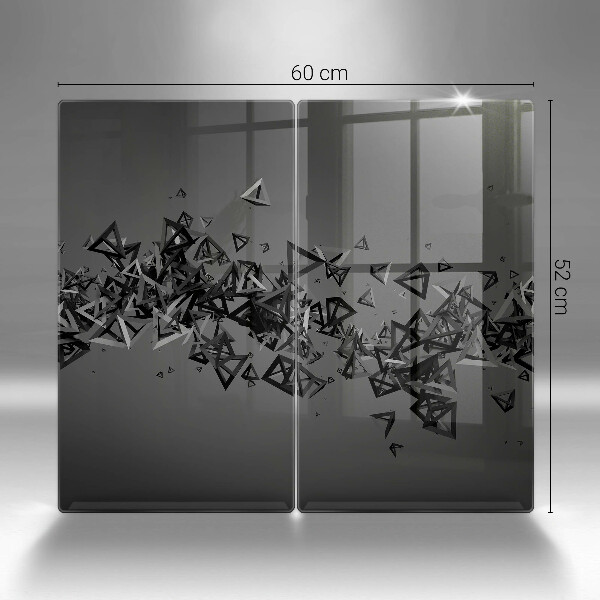 Főzőlap védő üveglap Absztrakt 3D-s formák