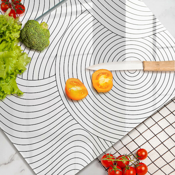 Főzőlap védő üveglap Fekete vonalak absztrakció
