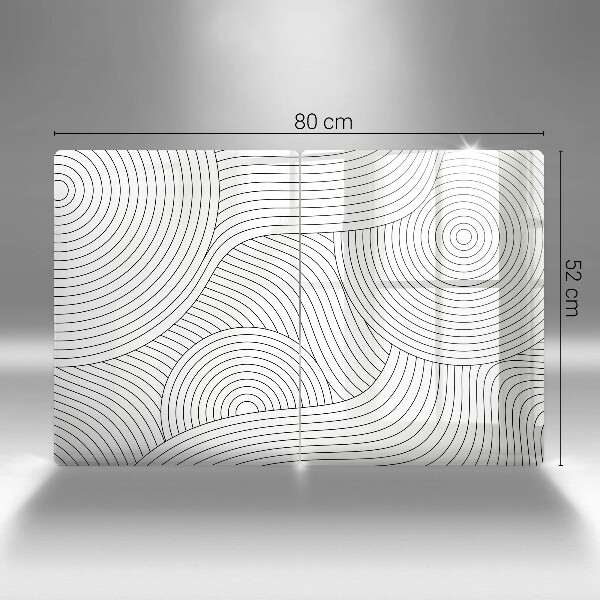 Főzőlap védő üveglap Fekete vonalak absztrakció