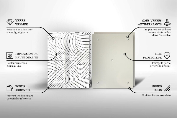 Főzőlap védő üveglap Fekete vonalak absztrakció