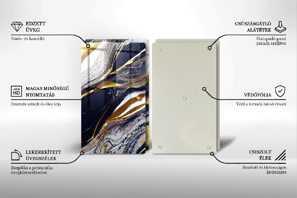 Főzőlap védő üveglap Színes absztrakció