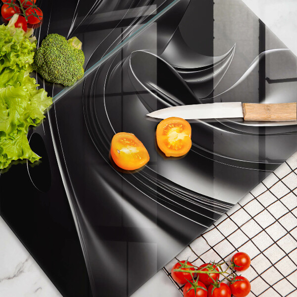Főzőlap védő üveglap Absztrakt fekete massza